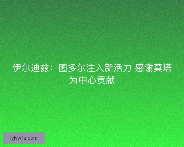 伊尔迪兹：图多尔注入新活力 感谢莫塔为中心贡献